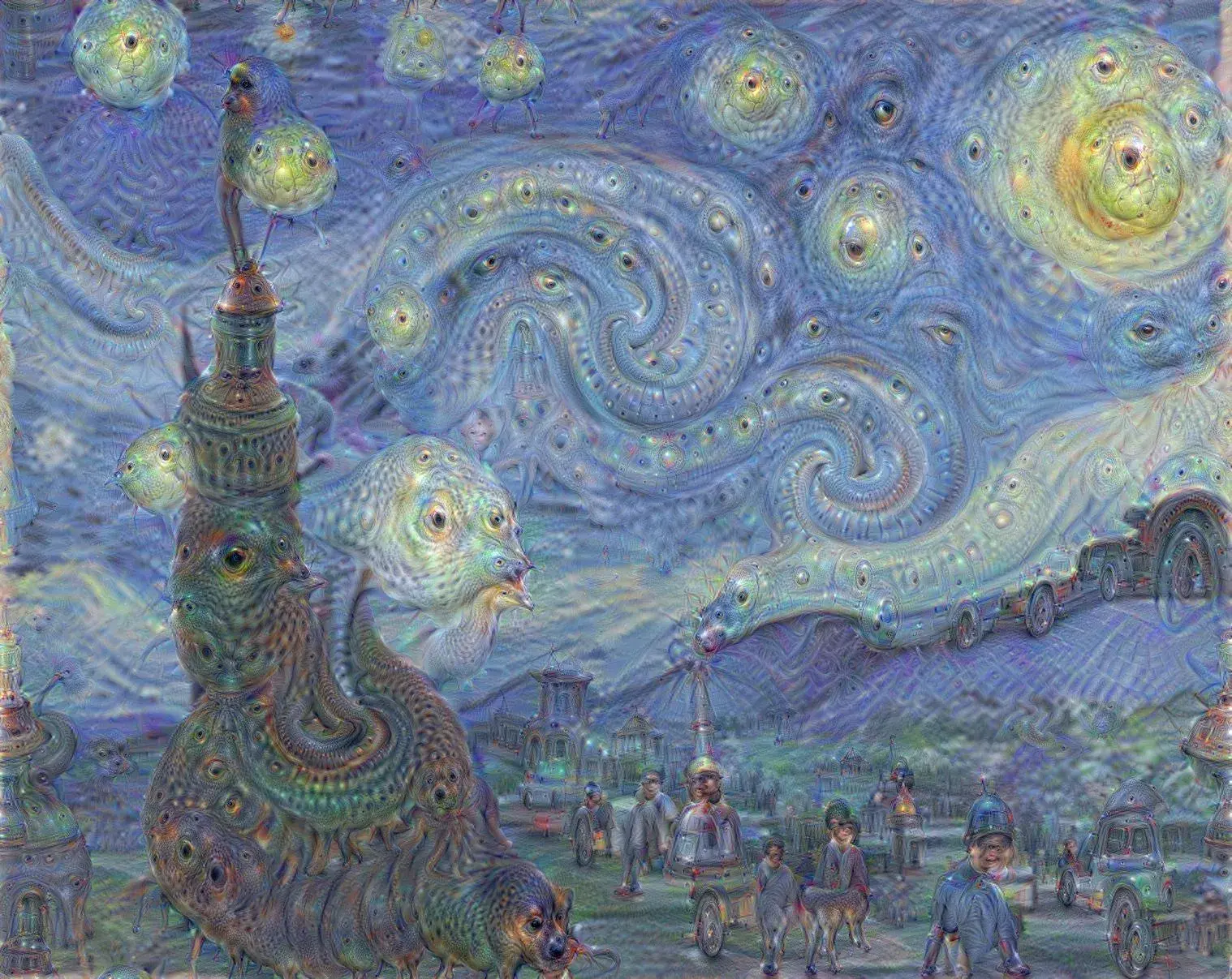 Mordvintsev’s 2015 take on Van Gogh’s Starry Night